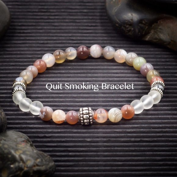 Quit Smoking Intention Bracelet | Beaded Bracelet | Handmade to Order - Picture 1 of 2